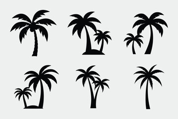 Fototapeta premium palm tree line art silhouette vector palm, tree, vector, line, art, silhouette, drawing, clipart, icons, illustrations, graphics, outline, design