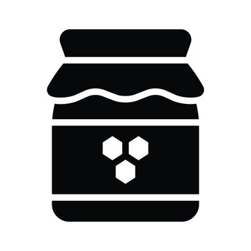recommend clip art: A honey jar icon representing sweet, natural honey stored in a glass container.
