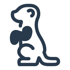 Naklejka premium Meerkat Family in the Desert