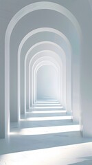 Modern building interior background with sunlight reveals modern design in the city.