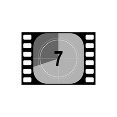 Simple progress movie ribbons or loading timers for web and mobile ui design. Number 7.