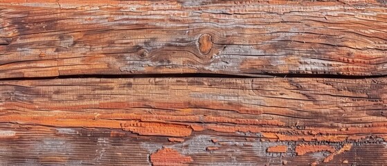 Fototapeta premium anoramic close-up, high detail scan of distressed ash wood texture, Generative AI