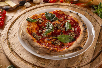 Tasty hot italian pizza Marinara