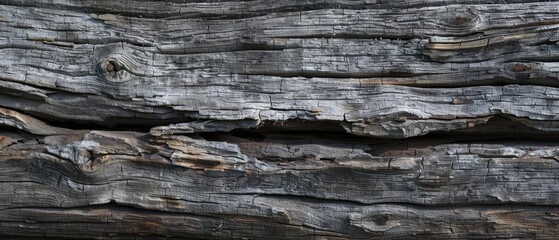 Panoramic close-up, high detail scan of weathered beech wood texture, Generative AI