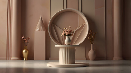 person in a room with a lamp, ai generated