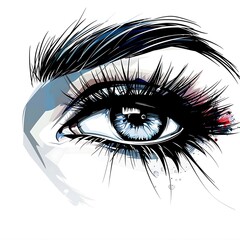 Eyelashes set on white background, girl, salon, vector illustration, mascara, illustration, beauty, eyelash, lash, vector, false, eye, isolated
