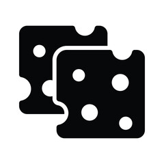 Dairy product, an icon of cheese slice, premium vector