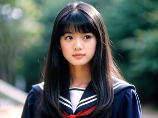 Fototapeta premium Japanese School Girl 19
