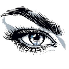 Obraz premium Eyelashes set on white background, girl, salon, vector illustration, mascara, illustration, beauty, eyelash, lash, vector, false, eye, isolated 
