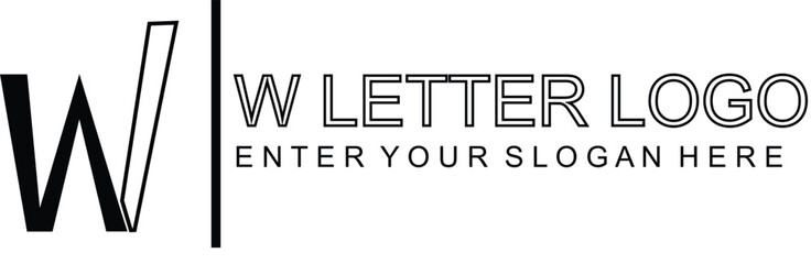 W letter logo monogram design. vector design.