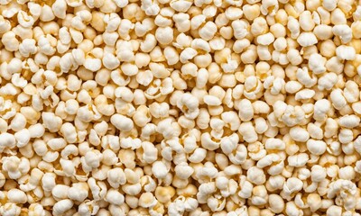 Fototapeta premium Close-up of white popcorn kernels