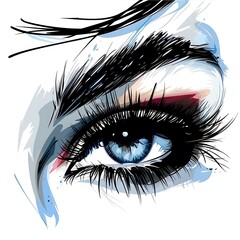 Eyelashes set on white background, girl, salon, vector illustration, mascara, illustration, beauty, eyelash, lash, vector, false, eye, isolated
