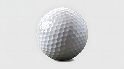 Golf ball cutout. Realistic white golf ball on transparent background