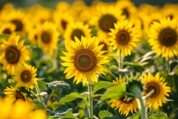 Sunflower Field Landscape, Panoramic Sun Flowers Farm, Sunflowers Wow Landscape