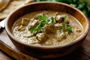 Chicken korma. Spicy carry with chicken.