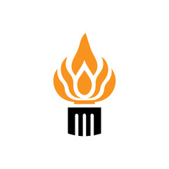 olympic torch icon Vector illustration