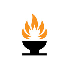 olympic torch icon Vector illustration