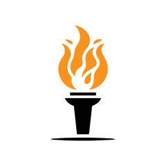 olympic torch icon Vector illustration