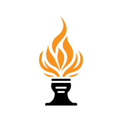 olympic torch icon Vector illustration