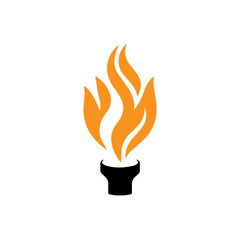 olympic torch icon Vector illustration