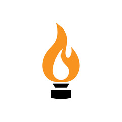 olympic torch icon Vector illustration