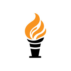 olympic torch icon Vector illustration