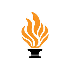 olympic torch icon Vector illustration