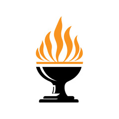 olympic torch icon Vector illustration