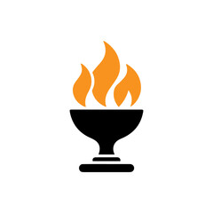 olympic torch icon Vector illustration