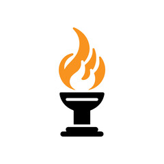 olympic torch icon Vector illustration