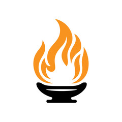 olympic torch icon Vector illustration