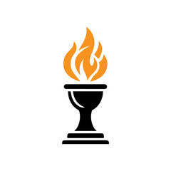 olympic torch icon Vector illustration