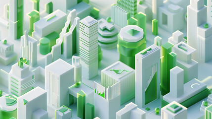 Green city, wallpaper, controlled growth and environmental protection