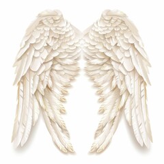 Wings icon, angel wings emblem, bird feathers silhouette, pigeon sign, spirituality symbol, elegance flight