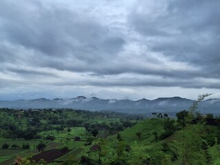 clouds over the mountains