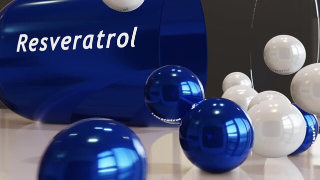 Resveratrol Capsule (Slow Motion)