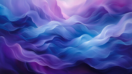 Fototapeta premium Abstract gradient waves in blue and purple