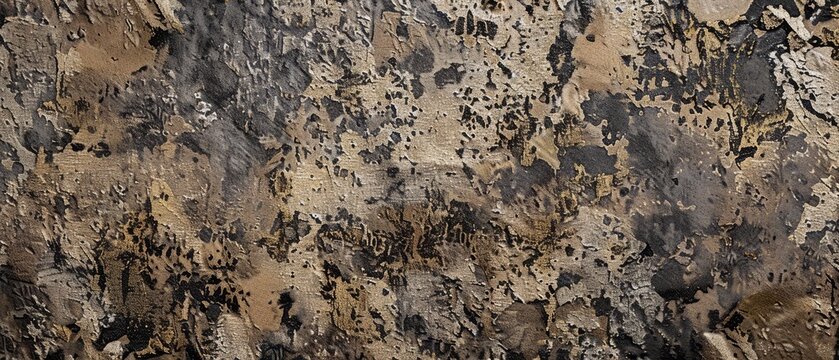 Panoramic close-up, high detail scan of AOR1 camo pattern texture, Generative AI