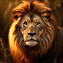 portrait of a lion