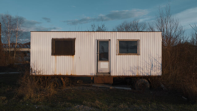 Trailer in an Industrial Zone in Humenne, Slovakia