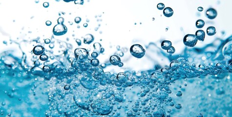 Enchanting Dance of Bubbles in Blue Waters, Capturing the Essence of Underwater Beauty - Generative AI