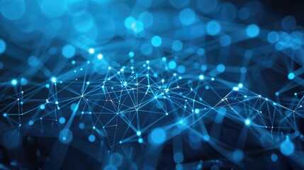 Obraz premium communication Technology network backgroung,blue tone,generative ai