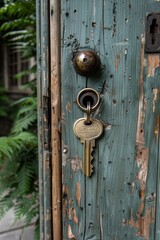 Fototapeta premium Colorful and diverse key with door lock vibrant multicolored set for security and access control