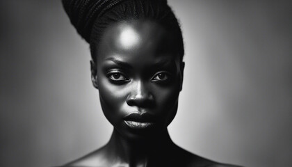Black Female | Wide Angle | Up Close | Black and White | Photo