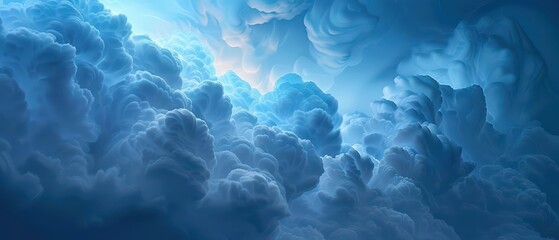 Cloud Formation Style Unique Cloud Shapes Concept An aweinspiring sky with uniquely shaped clouds forming intricate patterns