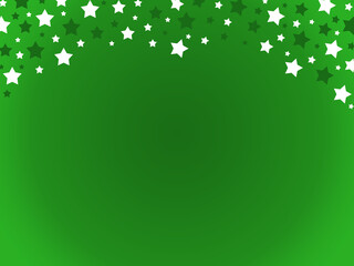 14th of August holiday theme green background with green and white stars on top with copy space. Texture background for memorial day and other Pakistani holidays.