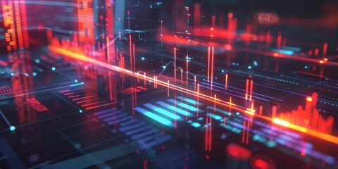 Obraz premium data analysis with charts and data points.