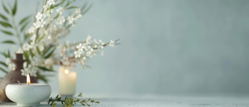Holistic Health Style Integrative Concept A serene environment with a mix of traditional and modern healing practices