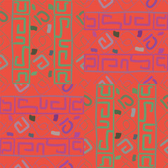 Ethnic Geometric Symmetry seamless  Pattern