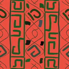 Ethnic Geometric Symmetry seamless  Pattern